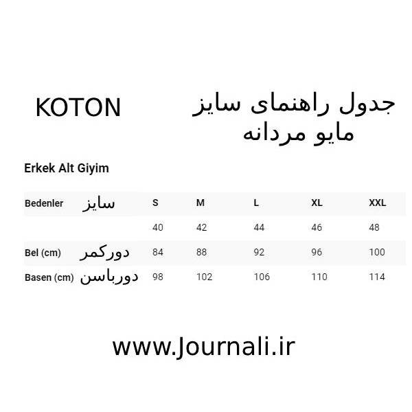 مایو مردانه برند کوتون Koton کد BW2D9