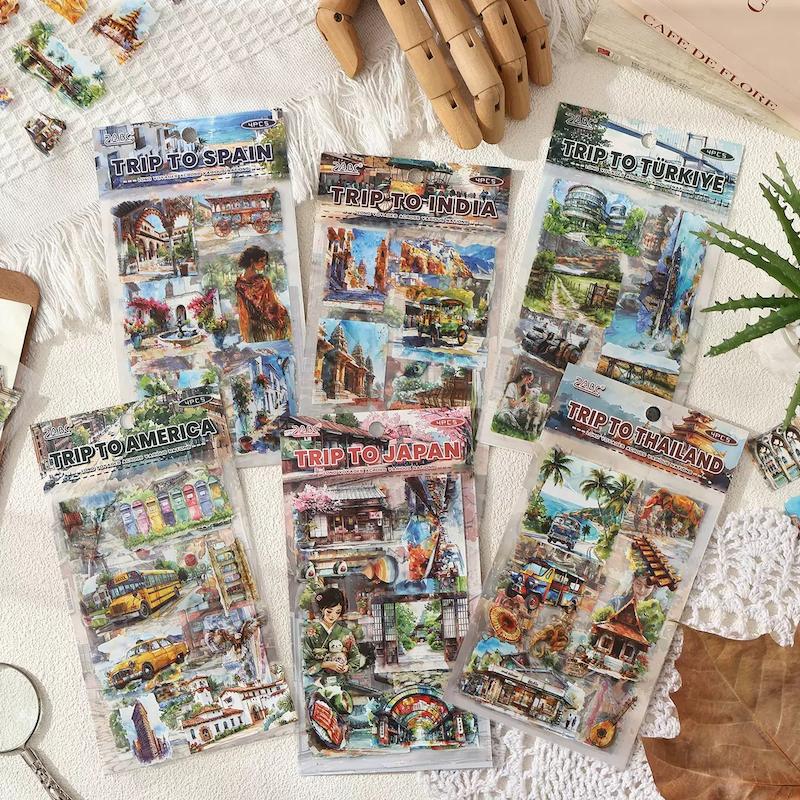 ✈️🌎 پک استیکر Travel around the world 