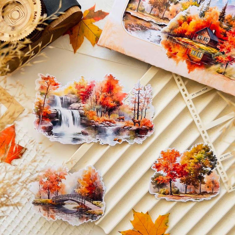 🍂🍁 پک استیکری منظره های پاییزی 🍁🍂