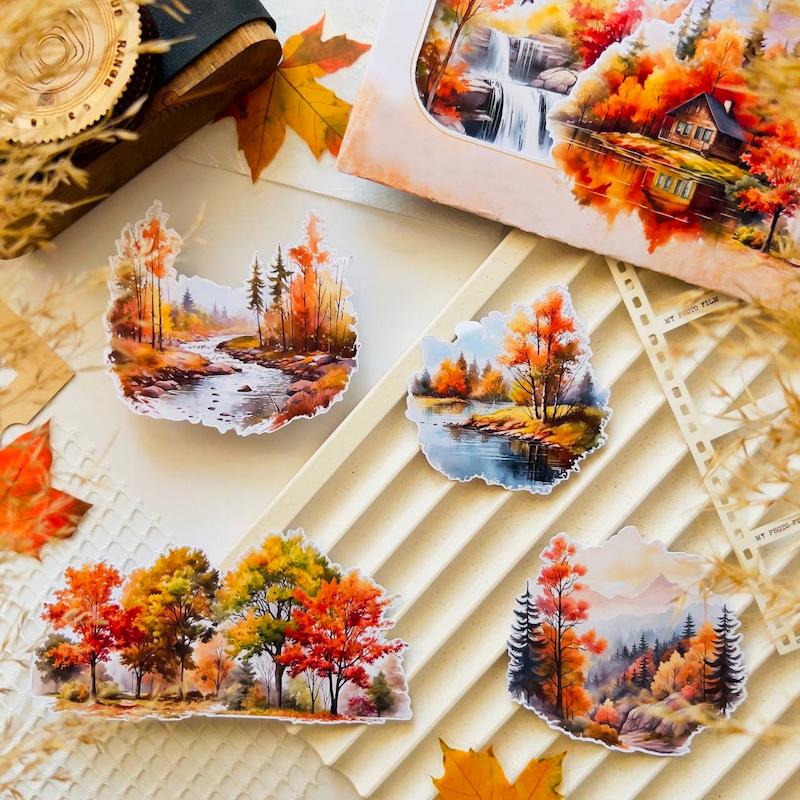 🍂🍁 پک استیکری منظره های پاییزی 🍁🍂