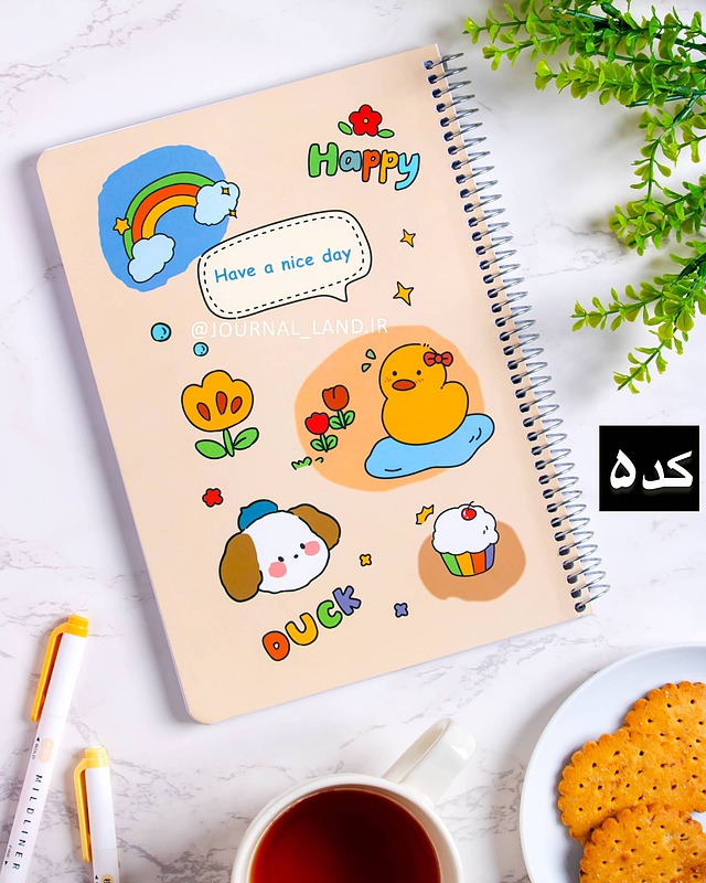 دفتر خط دار کیوت / 100 برگ 