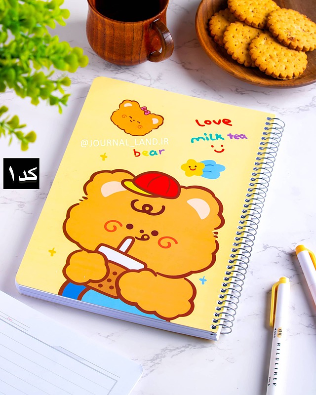 دفتر خط دار کیوت / 100 برگ 