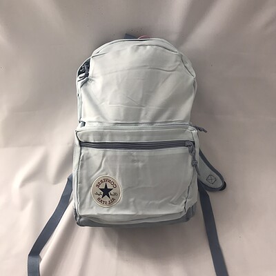 light blue backpack