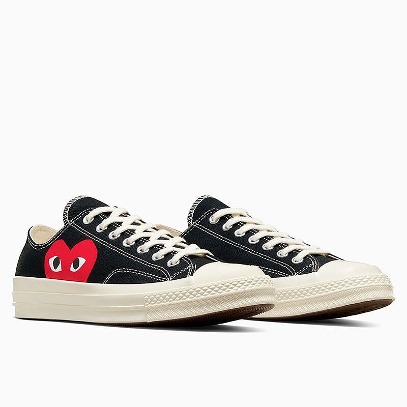 کانورس پلی بدون ساق مشکی/Converse x Comme des Garçons PLAY Chuck 70 Low Top