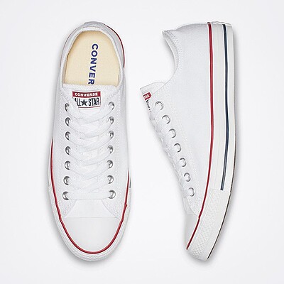  Classic Chuck Taylor All Star Low Top white/ کانورس کلاسیک سفید بدون ساق 