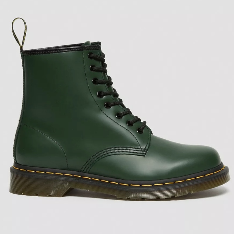 Green leather boot