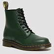 Green leather boot