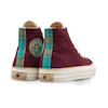 کانورس چهارخونه زرشکی/ converse plaid Burgundy hightop