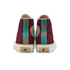 کانورس چهارخونه زرشکی/ converse plaid Burgundy hightop