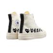 کانورس پلی مولتی هارت سفید مشکی ساقدار | Converse Cdg Play Multi Heart White Black Hightop