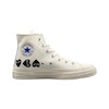کانورس پلی مولتی هارت سفید مشکی ساقدار | Converse Cdg Play Multi Heart White Black Hightop