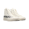 کانورس پلی مولتی هارت سفید مشکی ساقدار | Converse Cdg Play Multi Heart White Black Hightop