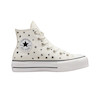 کانورس پلتفرم ستاره ای سفید ساقدار | Converse Platform Stars White Hightop