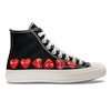 کانورس پلی مولتی هارت مشکی ساق بلند | Converse Cdg Play Multi Heart Black Hightop
