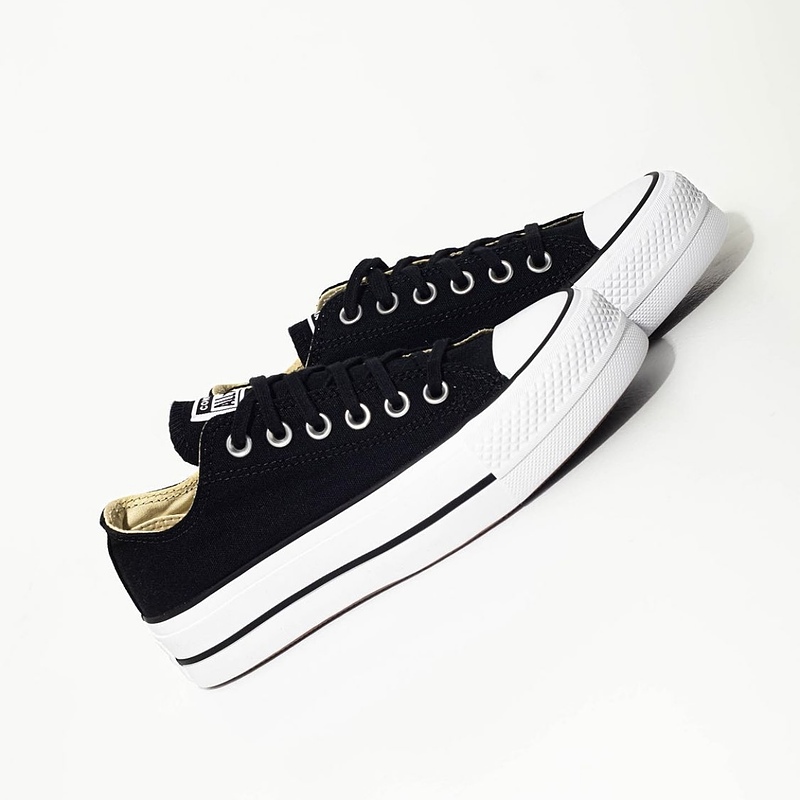کانورس پلتفرم مشکی بدون ساق/ Chuck Taylor All Star Lift Platform low Top Black