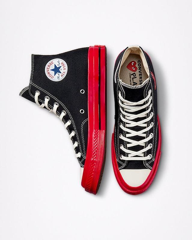 Converse x Comme des Garçons PLAY Chuck 70 High Top/پلی ساقدار مشکی