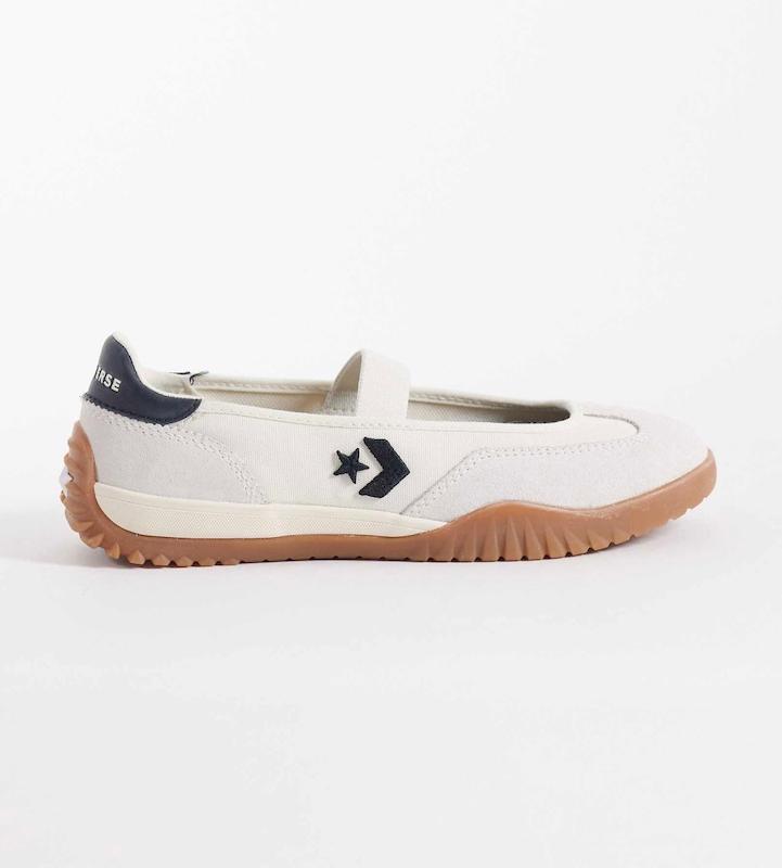 White Run Star Trainer Ballet Flatq | کانورس ران استار ترینر بالرین سفید 