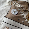 Beige platform converse
