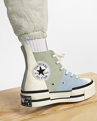 کانورس 1970s پلاس آبی کرم ساقدار- Converse Chuck 70s Plus Summit Sage/Egret Hightop