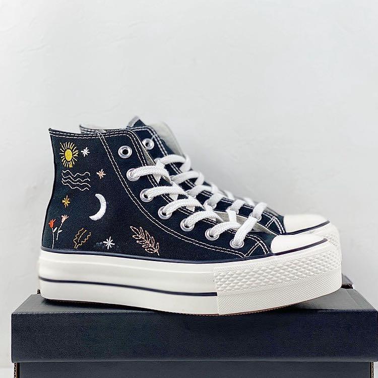 embroidered converse platform