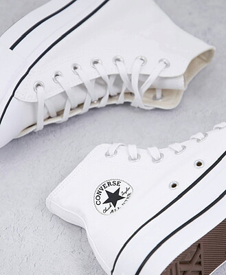 پلتفرم سفید ساقدار/ Chuck Taylor All Star Lift Platform High Top White