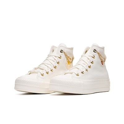  Converse All Star Lift Hi Gold Chain 