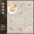 پک استیکر شفاف لک قهوه سری Coffee traces
