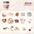 ست استیکر شفاف قهوه سری Coffee Story pack
