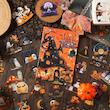 دفترچه استیکر شفاف PET برش خورده هالووین🕷️🎃🕸️