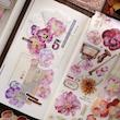 رول استیکر شفاف PET گل سری ِ Pansy🪻