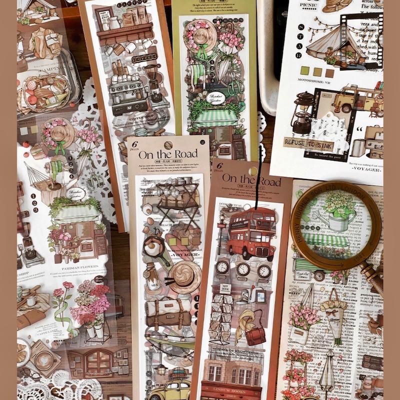 پک استیکر ۳ورقی سری  On the road 