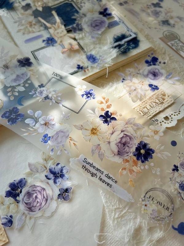 PET Tape گل آبی ملیح Blue Silence 