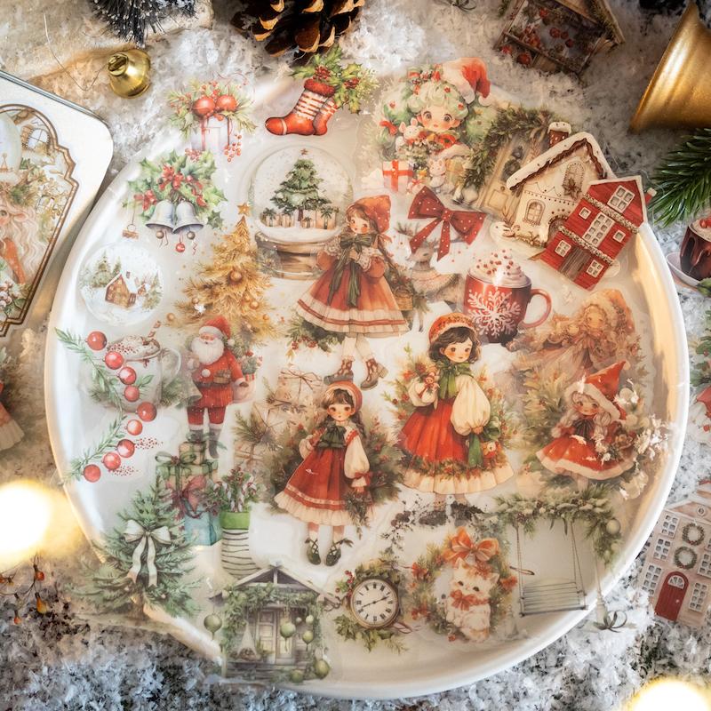 باکس فلزی استیکرهای شفاف کریسمسی Christmas box سری