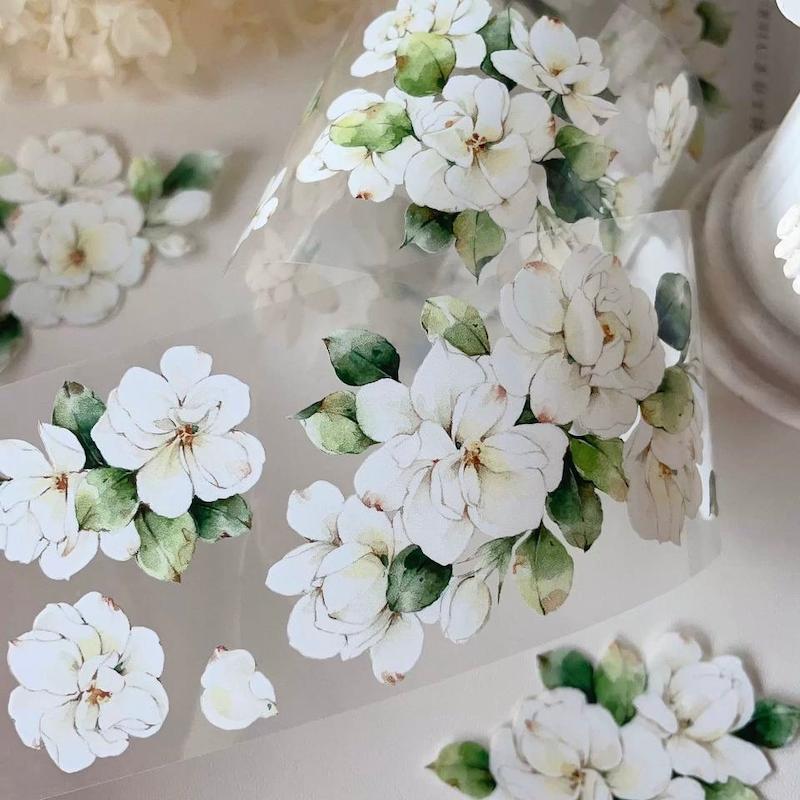 رول PET tape گل یاس سفید