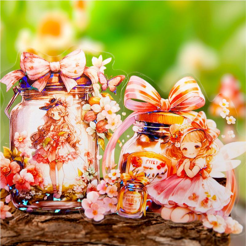 استیکر شفاف PET دختر کیوت