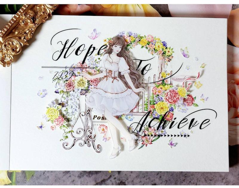 رول استیکر PET tape منظره سری Courtyard Spring 