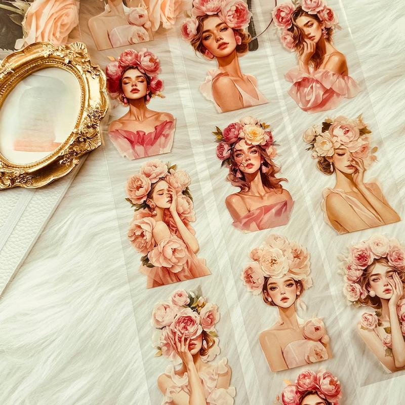 رول استیکر PET دخترونه سری ِ Pinky World🩷🌸