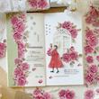 رول استیکر PET tape گل سری Vintage Pink Rose