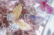 رول استیکر PET طرح پروانه کریستالی سری Crystal Spring Butterflies 