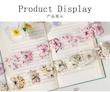 رول استیکر PET tape پروانه طلاکوب برش‌خورده Butterflies Dance Among Flowers