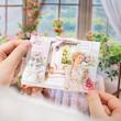 ست استیکر شفاف بهاری سری Girl Window Sill