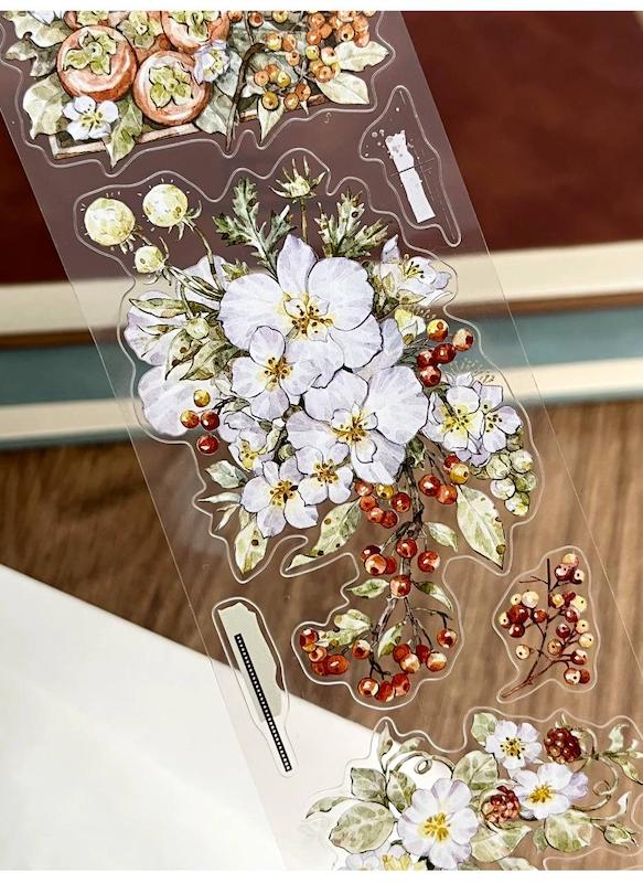 رول استیکر گل اورجینال PET tape سری ِ Four Seasons Fruity
