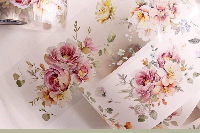رول استیکر گل اورجینال PET tape سری ِ Colorful Flowers 