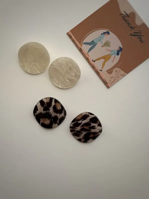 گوشواره های دایره رزینی