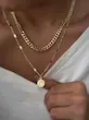 گردنبند 2 لاین طلایی
