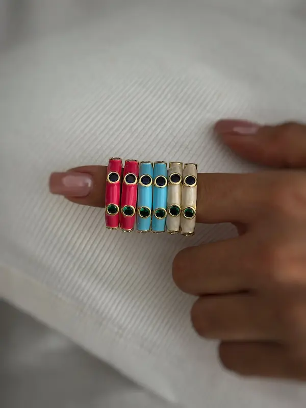 گوشواره های مینا کاری میخی