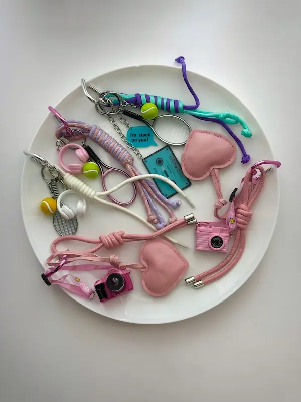 چارم بگ های فانتزی صورتی 