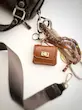 چارم بگ کیف قهوه ای با راکت