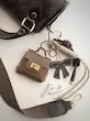 چارم بگ کیف قهوه ای با پاپیون