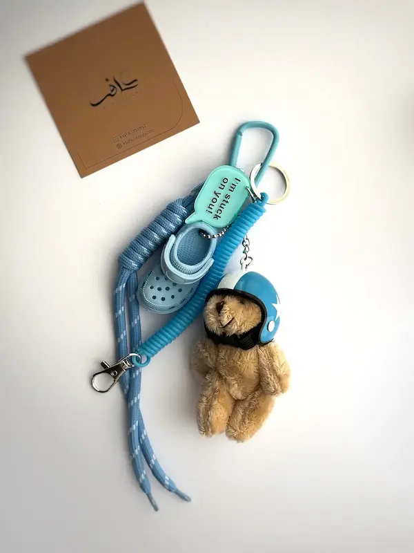 چارم بگ خرس کلاه آبی با کراکس